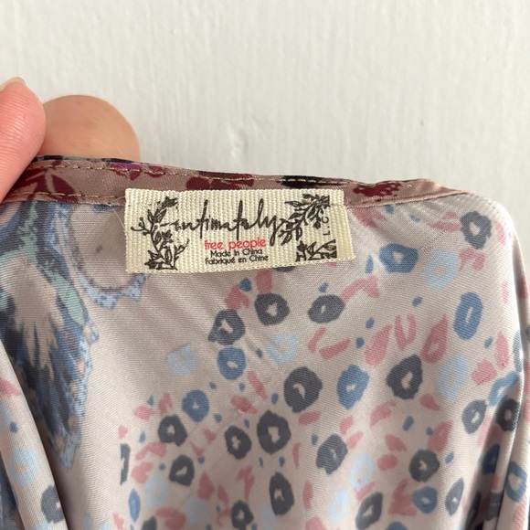 Intimately Free People Your Better Side Midi Slip Dress Pink Floral Size Large - Picture 4 of 10